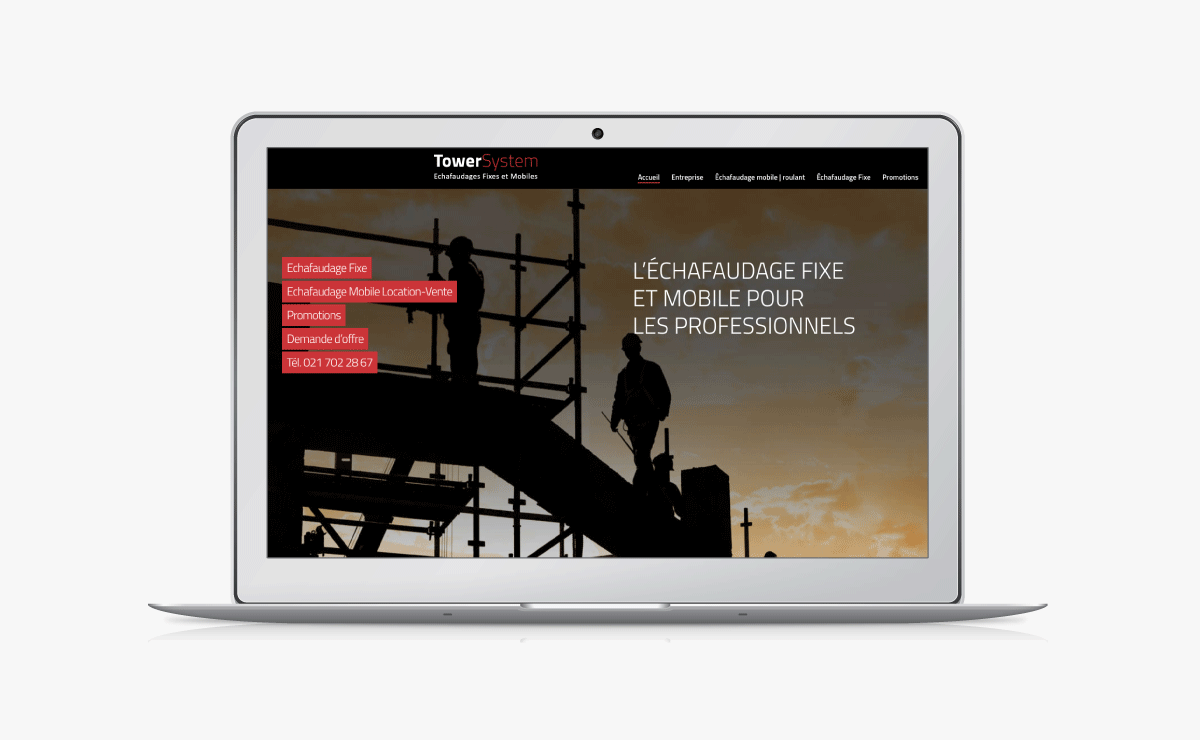 Towersystem : création du site et publicité sur internet