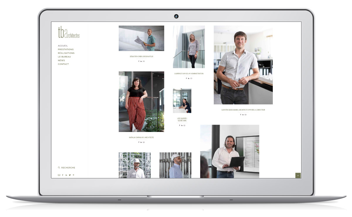 Bureau architecte, création site WordPress
