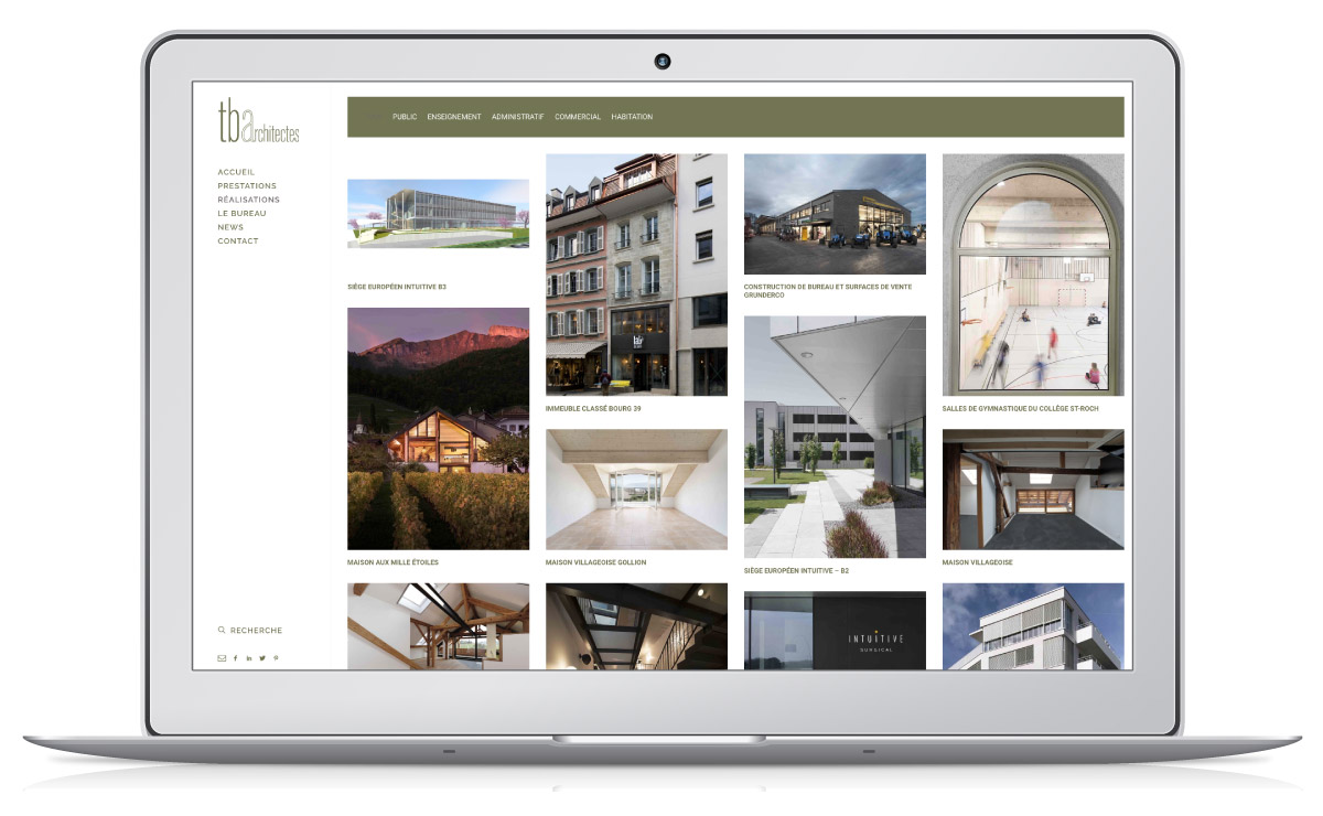 Bureau architecte, création site WordPress