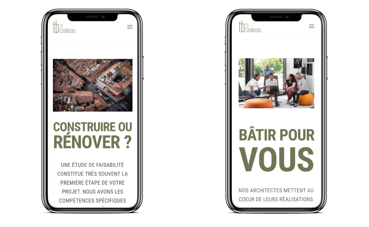 Bureau architecte, création site WordPress