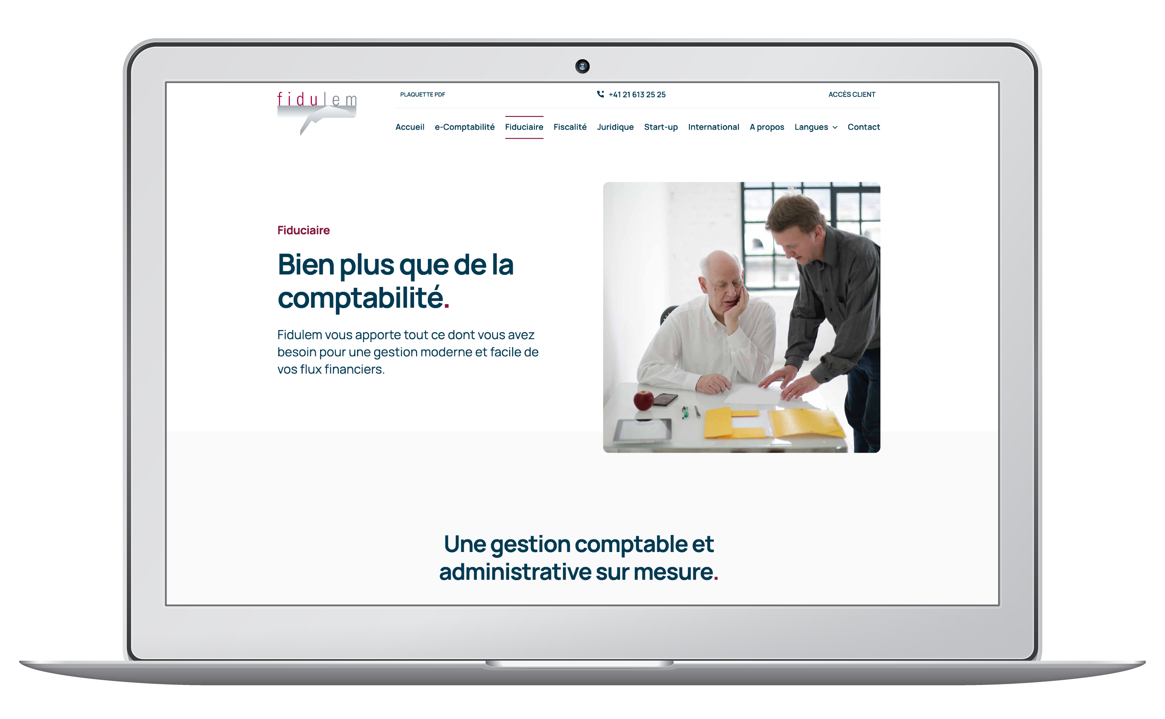 Fiduciaire : création du site internet WordPress Lausanne