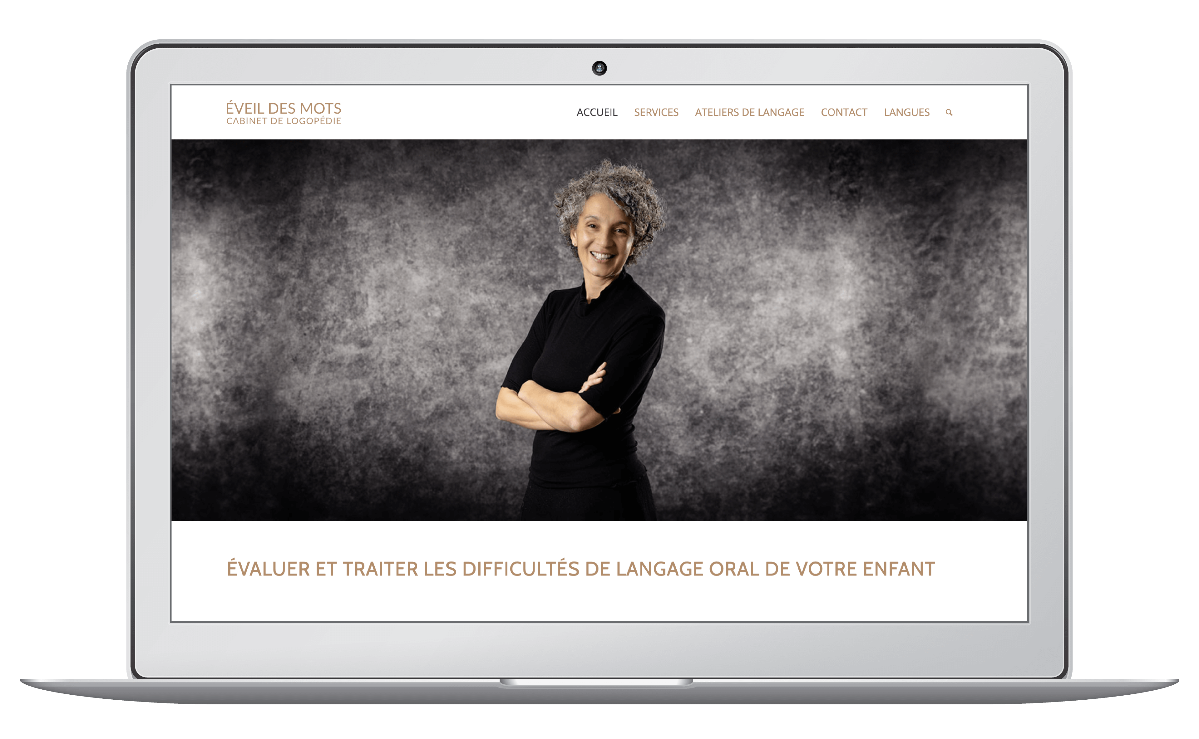 Création du site web et référencement d'un cabinet de logopédie.