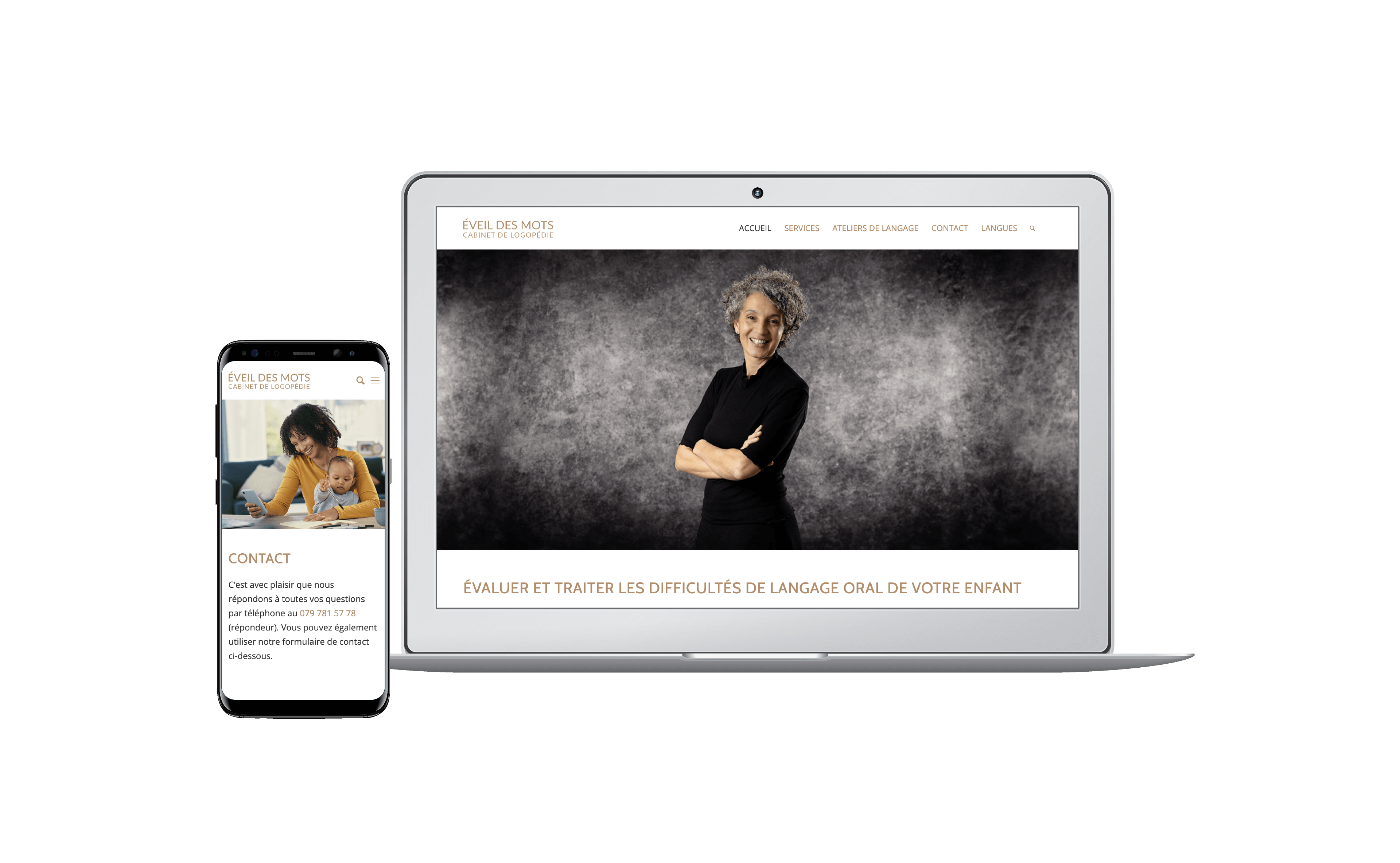 Création du site web et référencement d'un cabinet de logopédie.