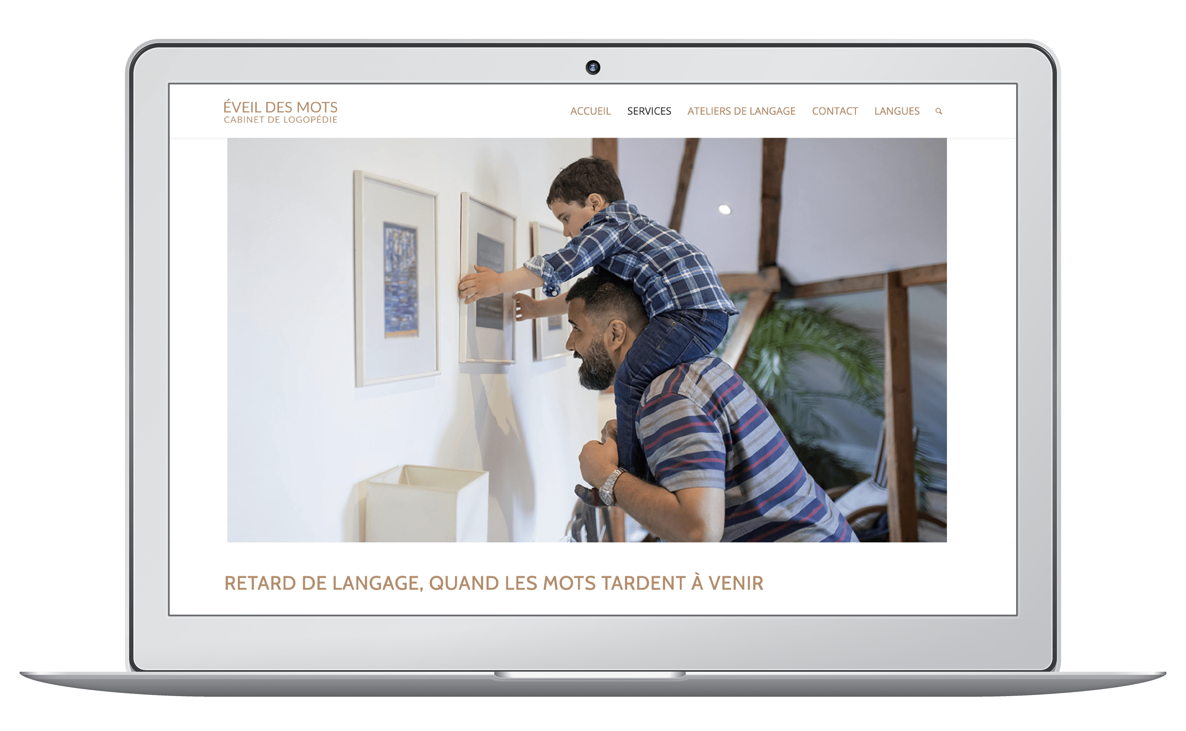 Création du site web et référencement d'un cabinet de logopédie.