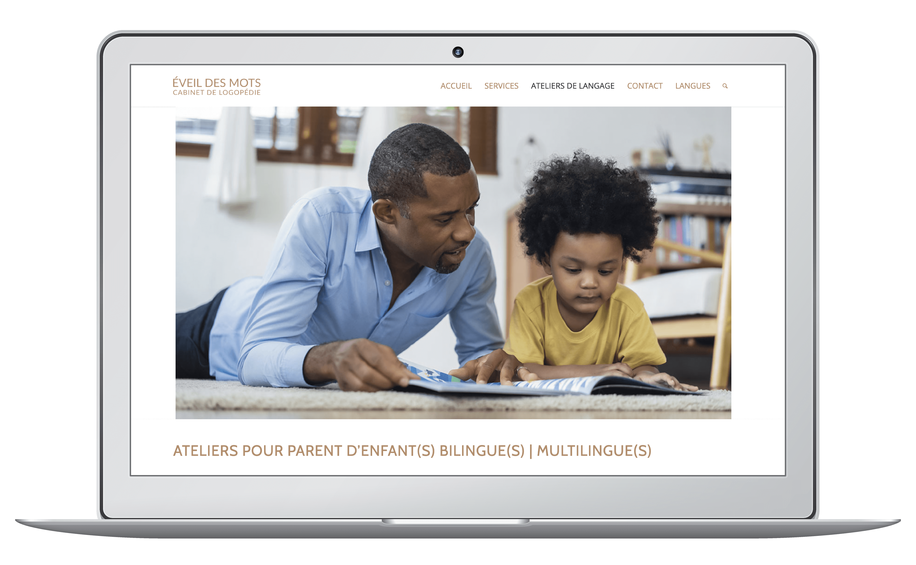 Création du site web et référencement d'un cabinet de logopédie.