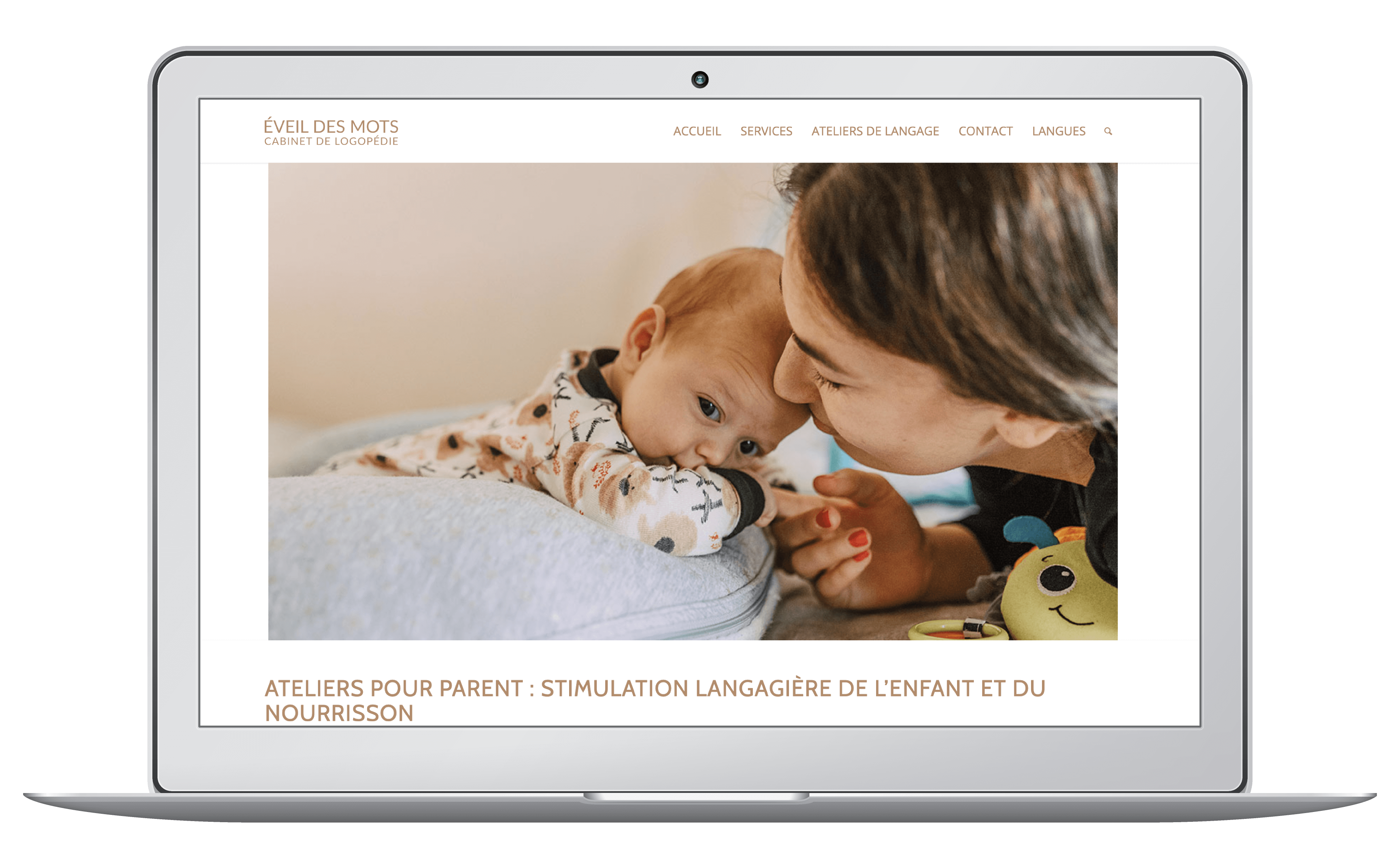 Création du site web et référencement d'un cabinet de logopédie.