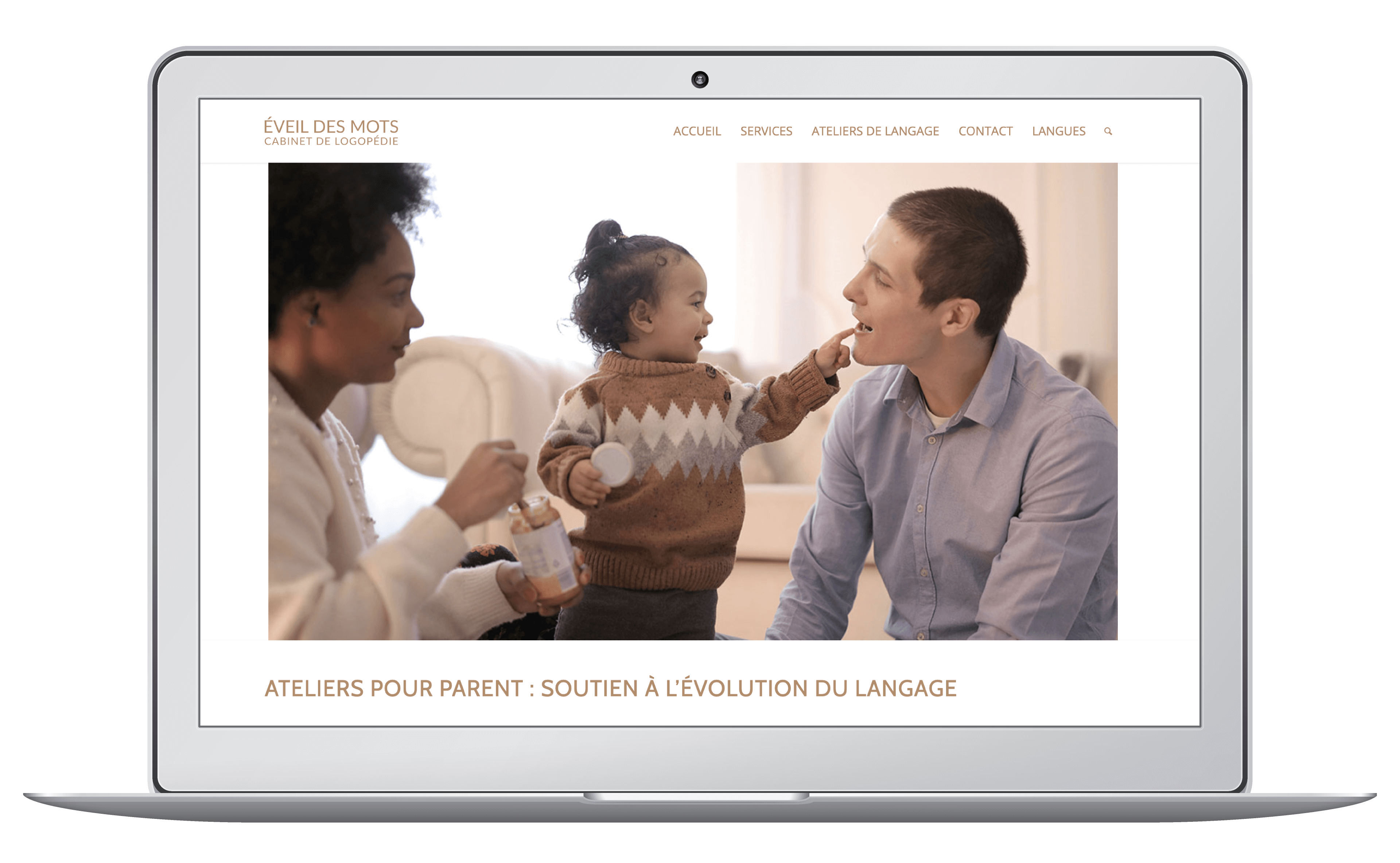 Création du site web et référencement d'un cabinet de logopédie.