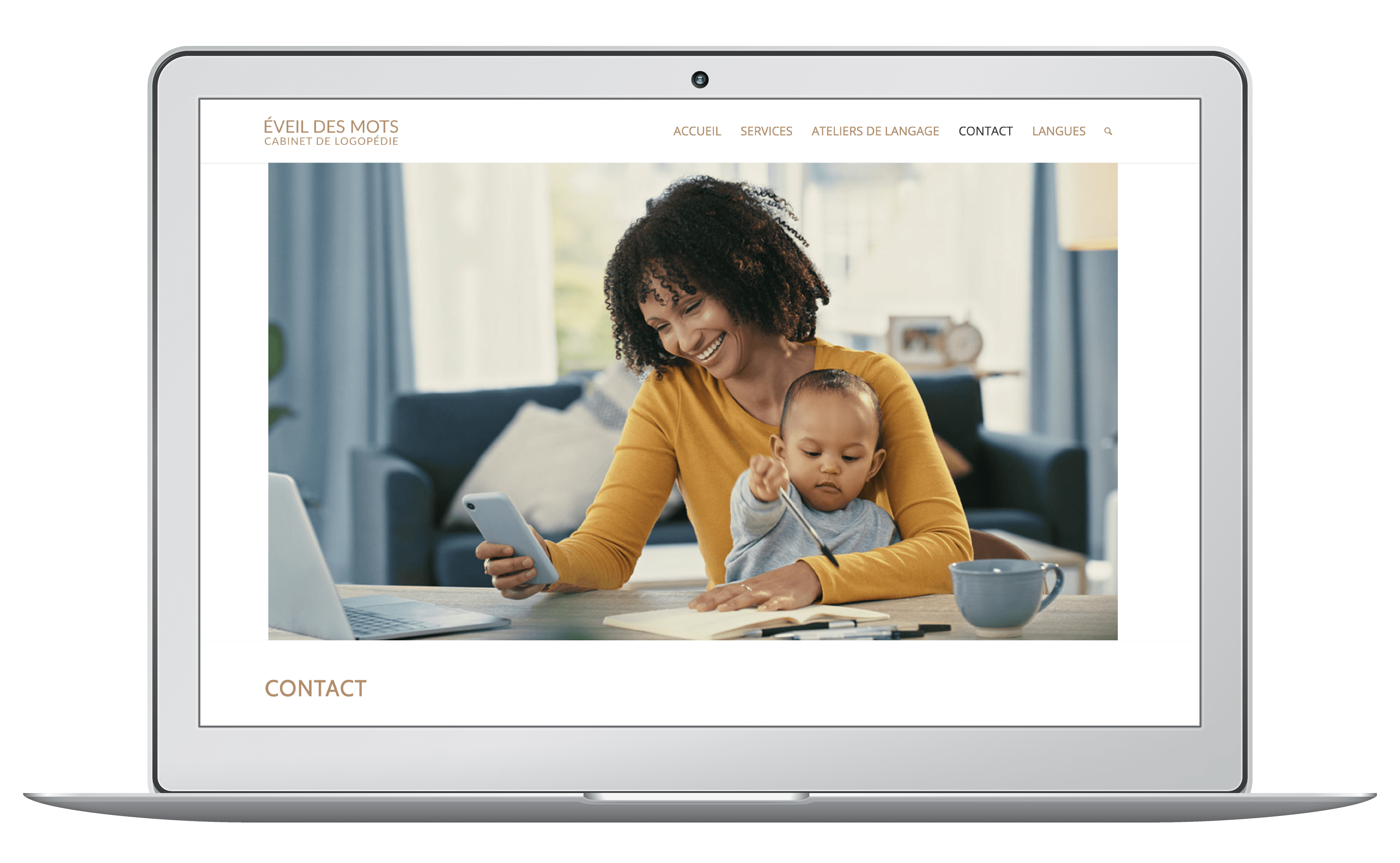 Création du site web et référencement d'un cabinet de logopédie.