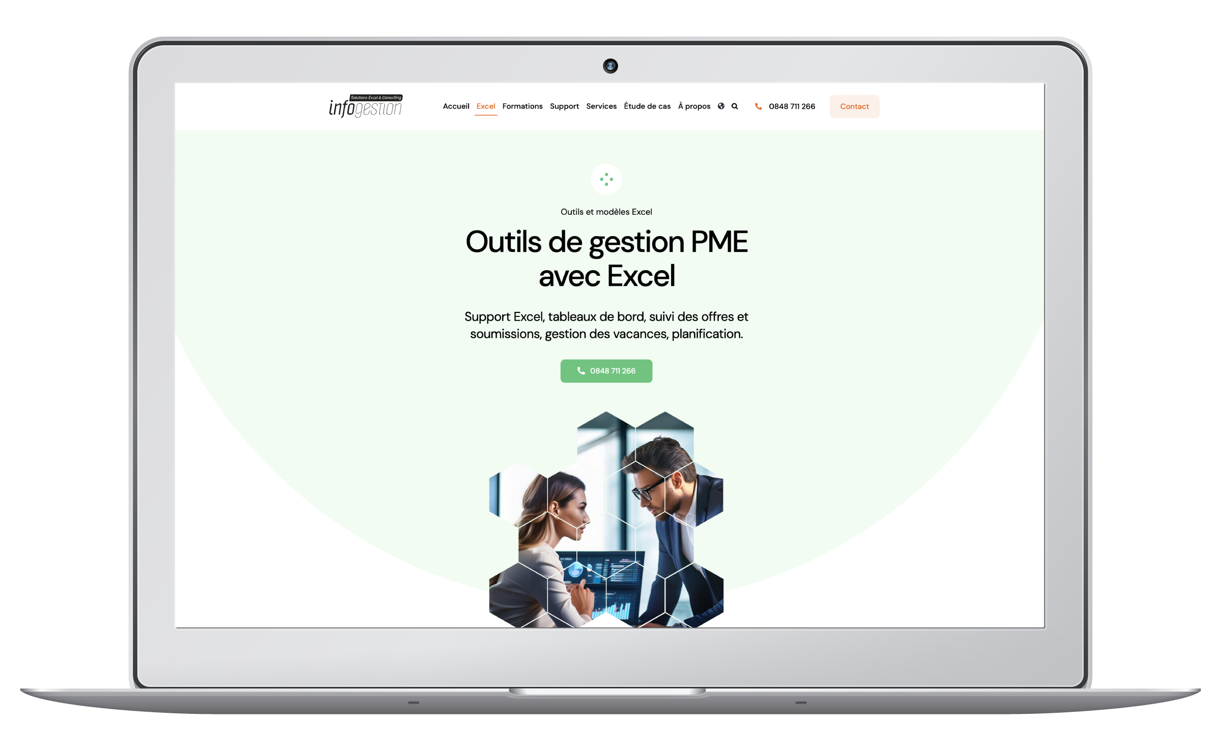 Création du site web d'une société de services