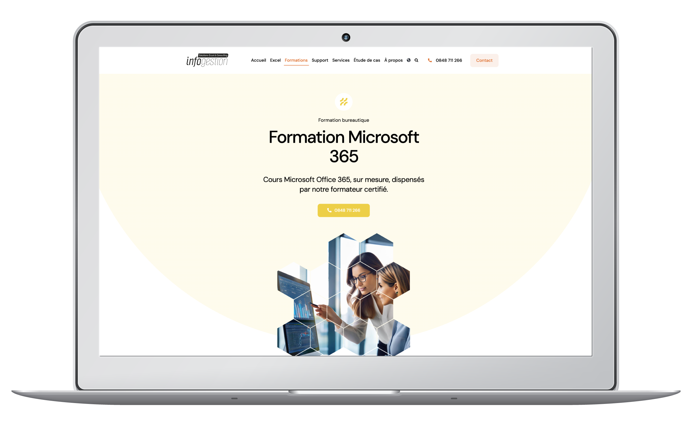 Création du site internet d'une société de services