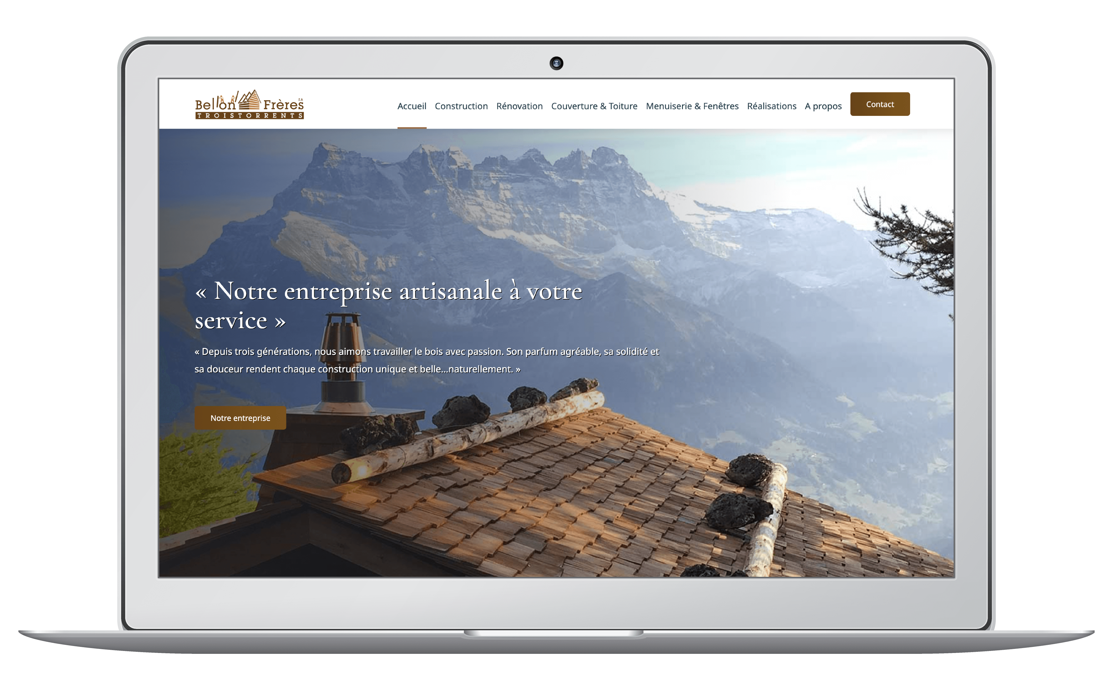 Conception website pour un maître-charpentier
