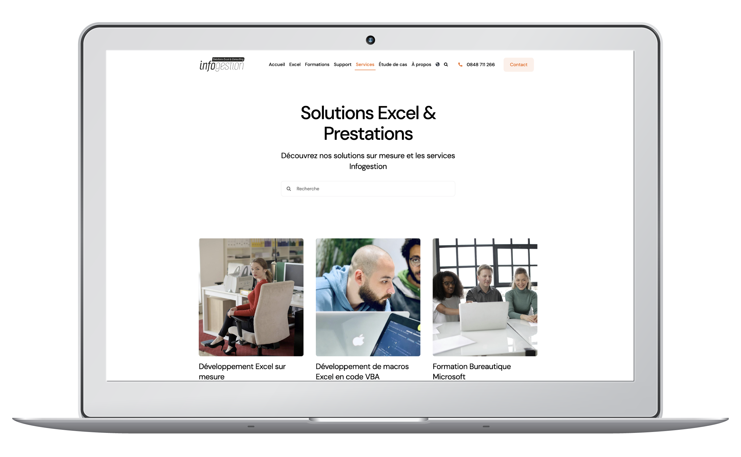 Site internet responsive design pour un société lausannoise