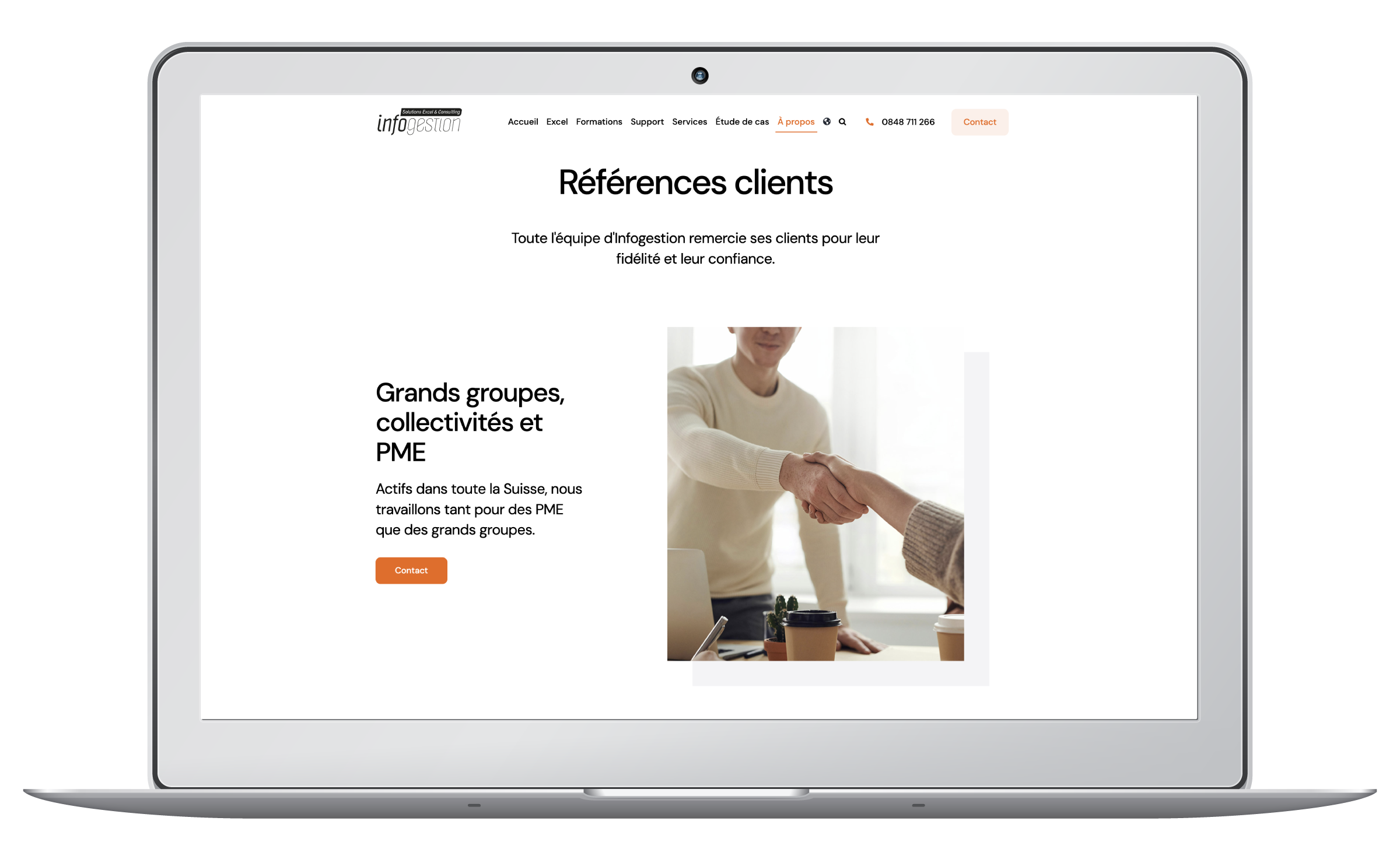 Création WordPress pour une société de services lausannoise