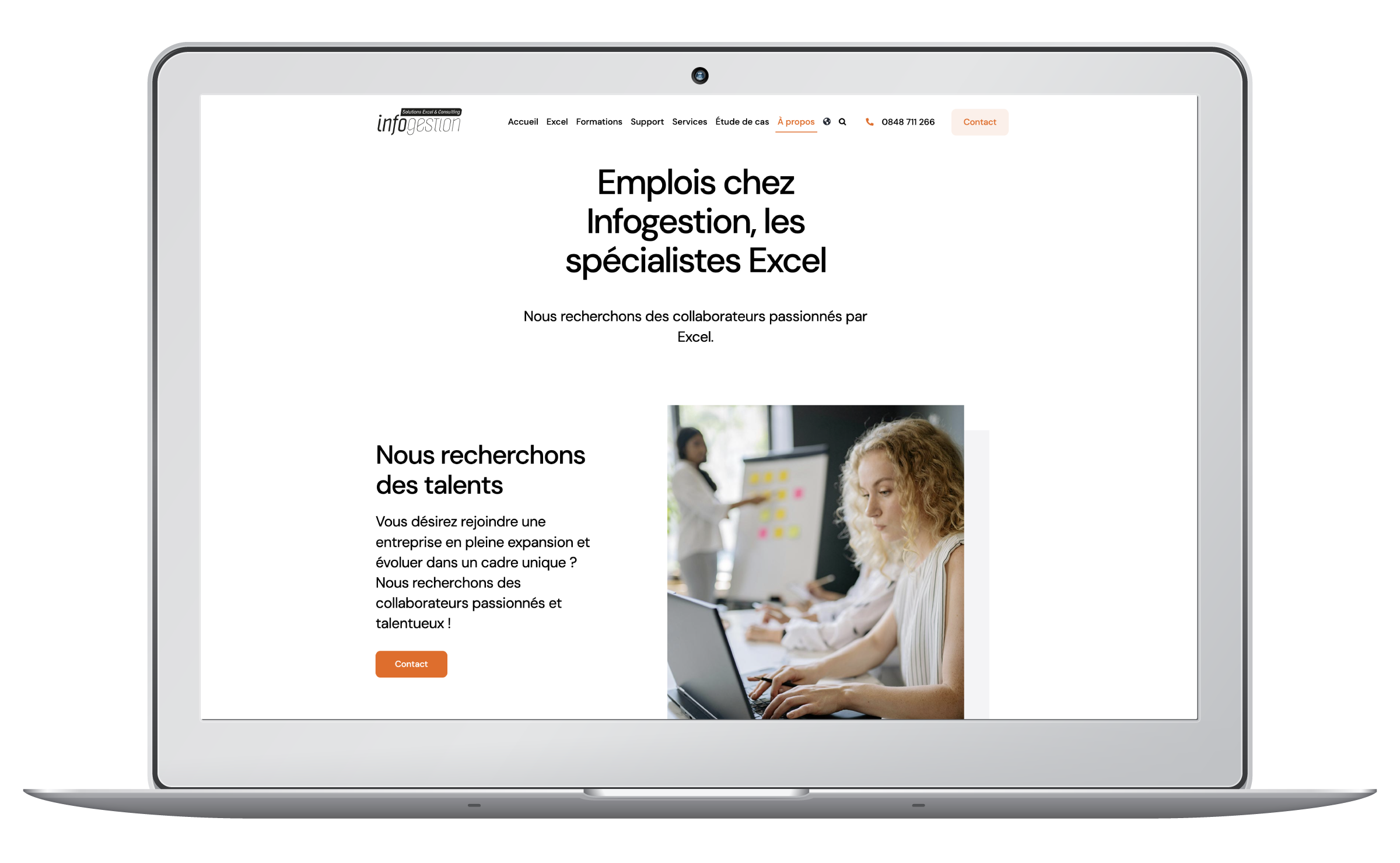 Développement du site web d'une entreprise lausannoise