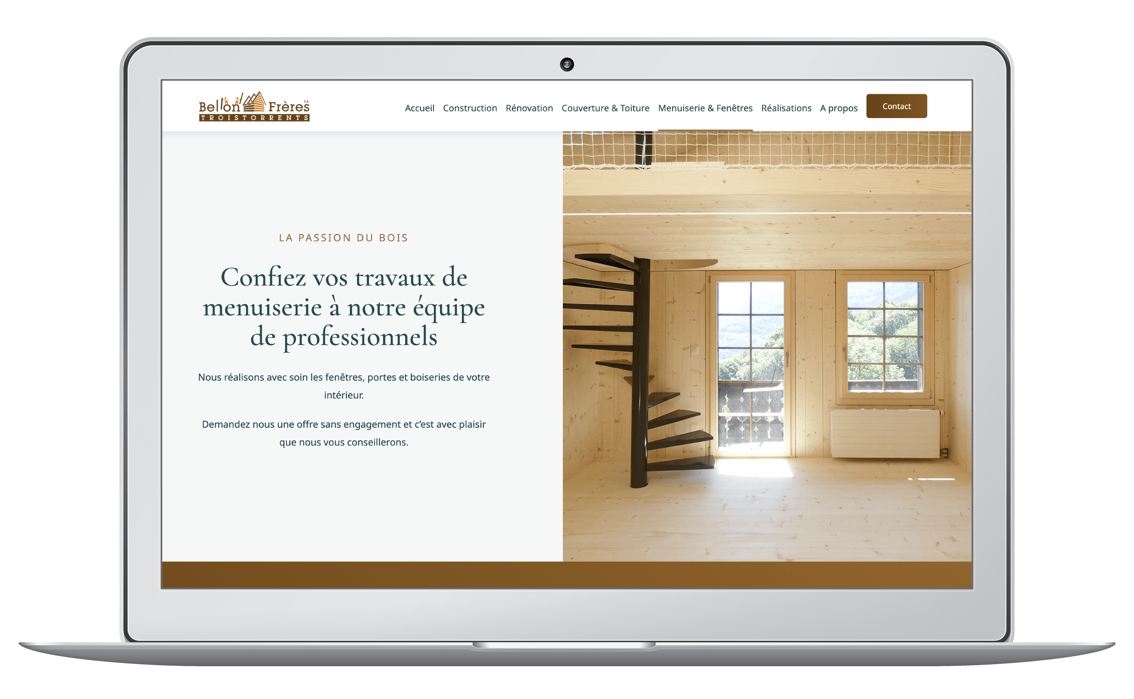 Site internet menuisier