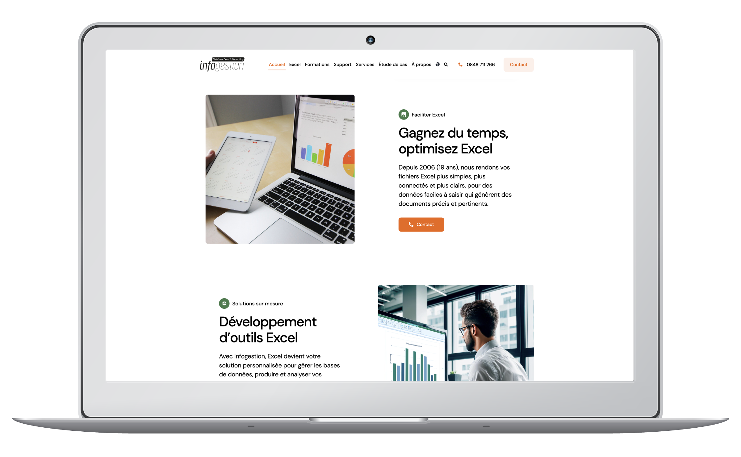 Organisation de l'information du siteweb d'une société lausannoise