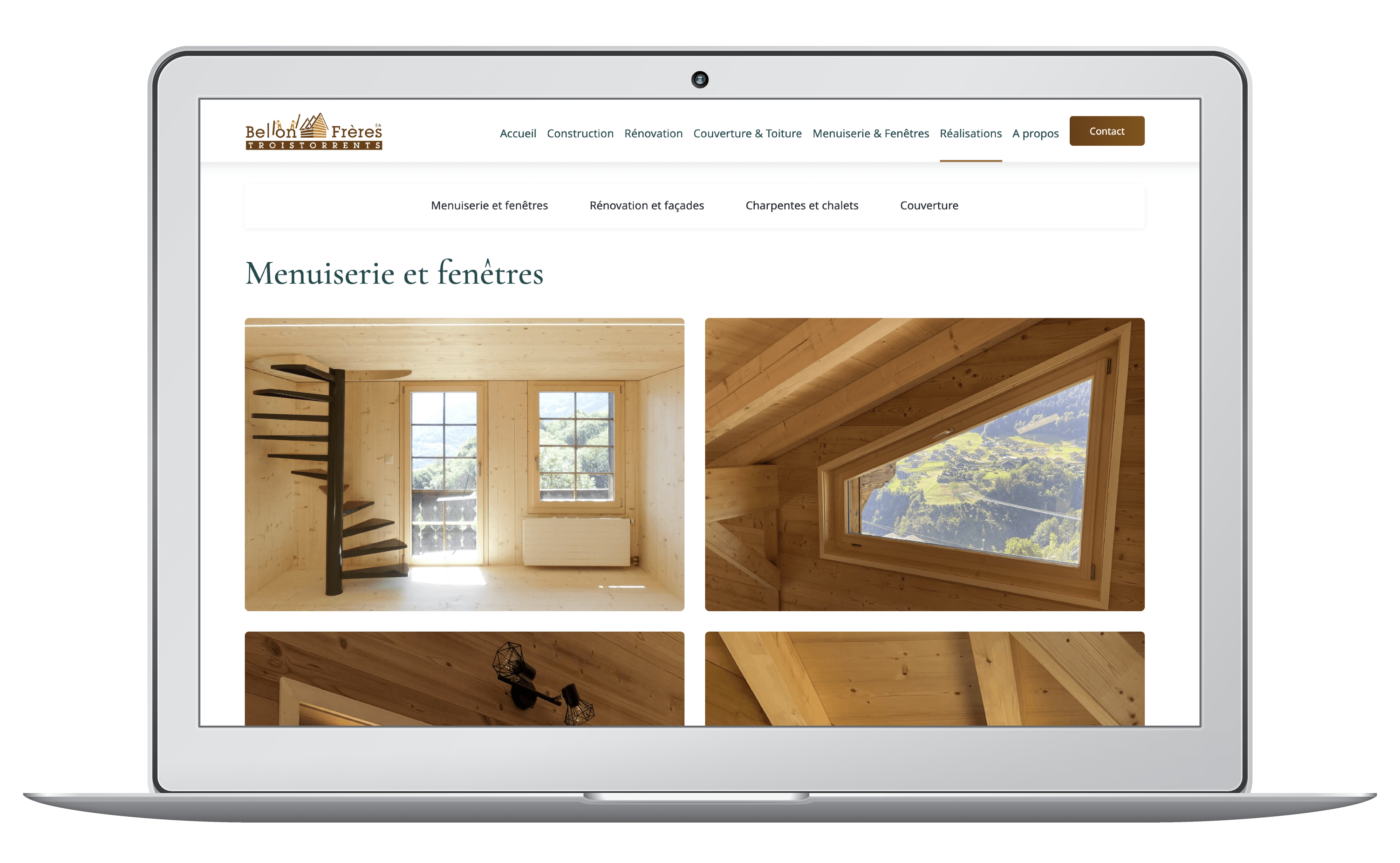 Site web menuisier Valais