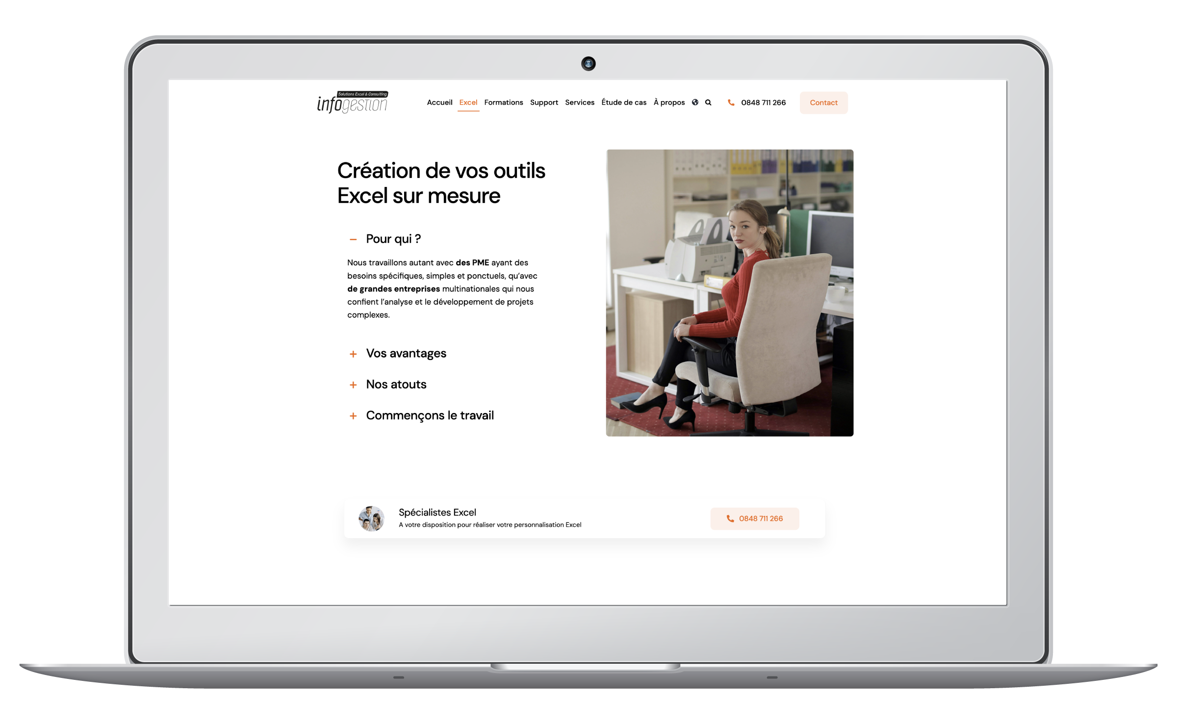 Création du website Wordpress d'une entreprise de services
