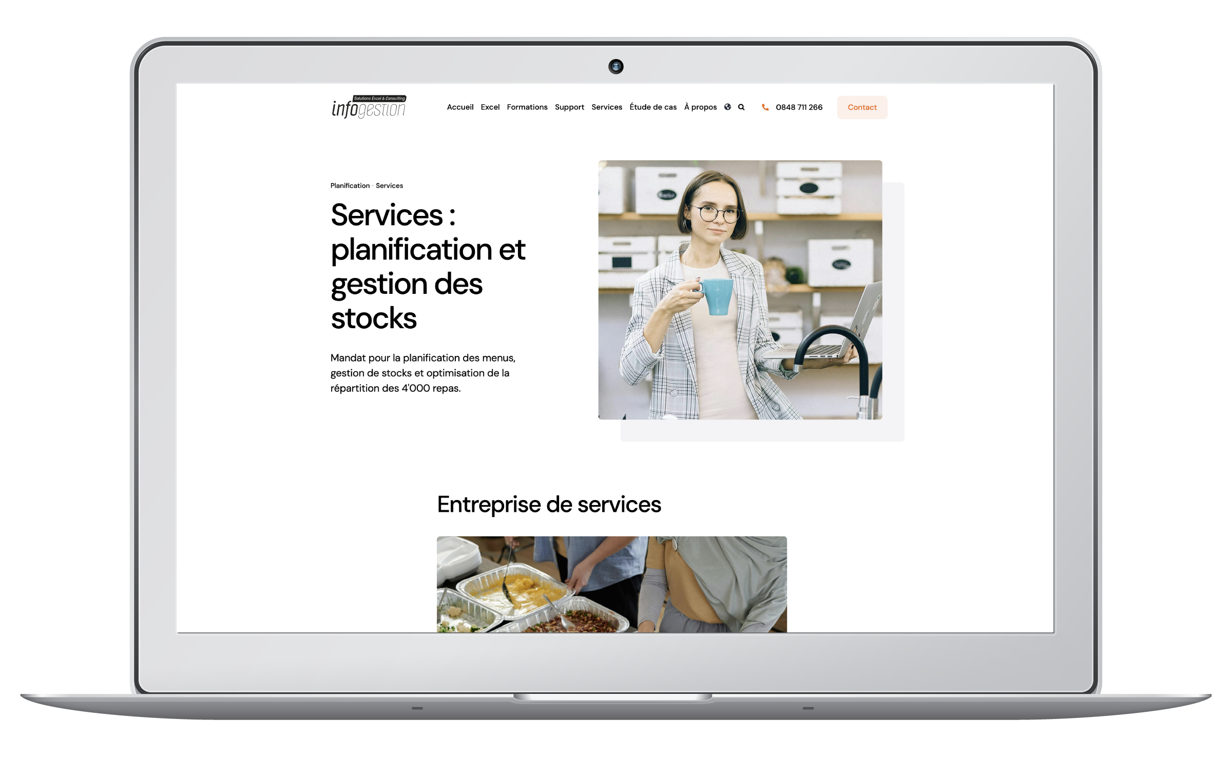 Création du website vitrine d'une entreprise de services