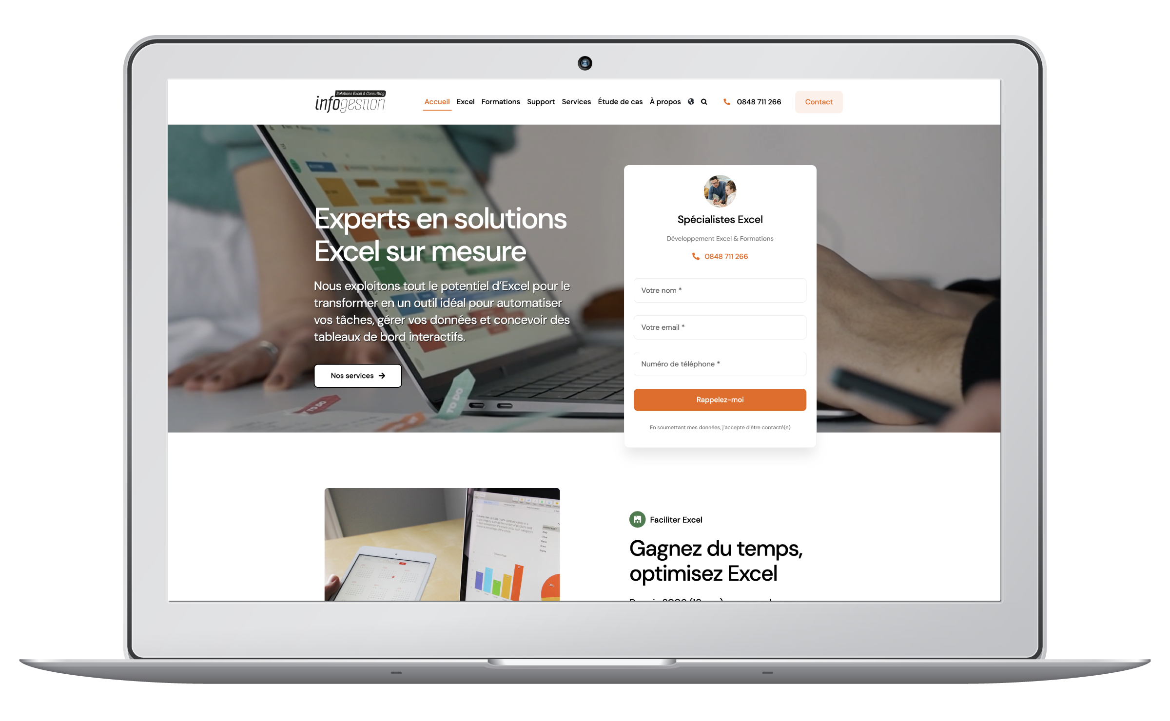 Création du website vitrine d'une entreprise de services lausannoise