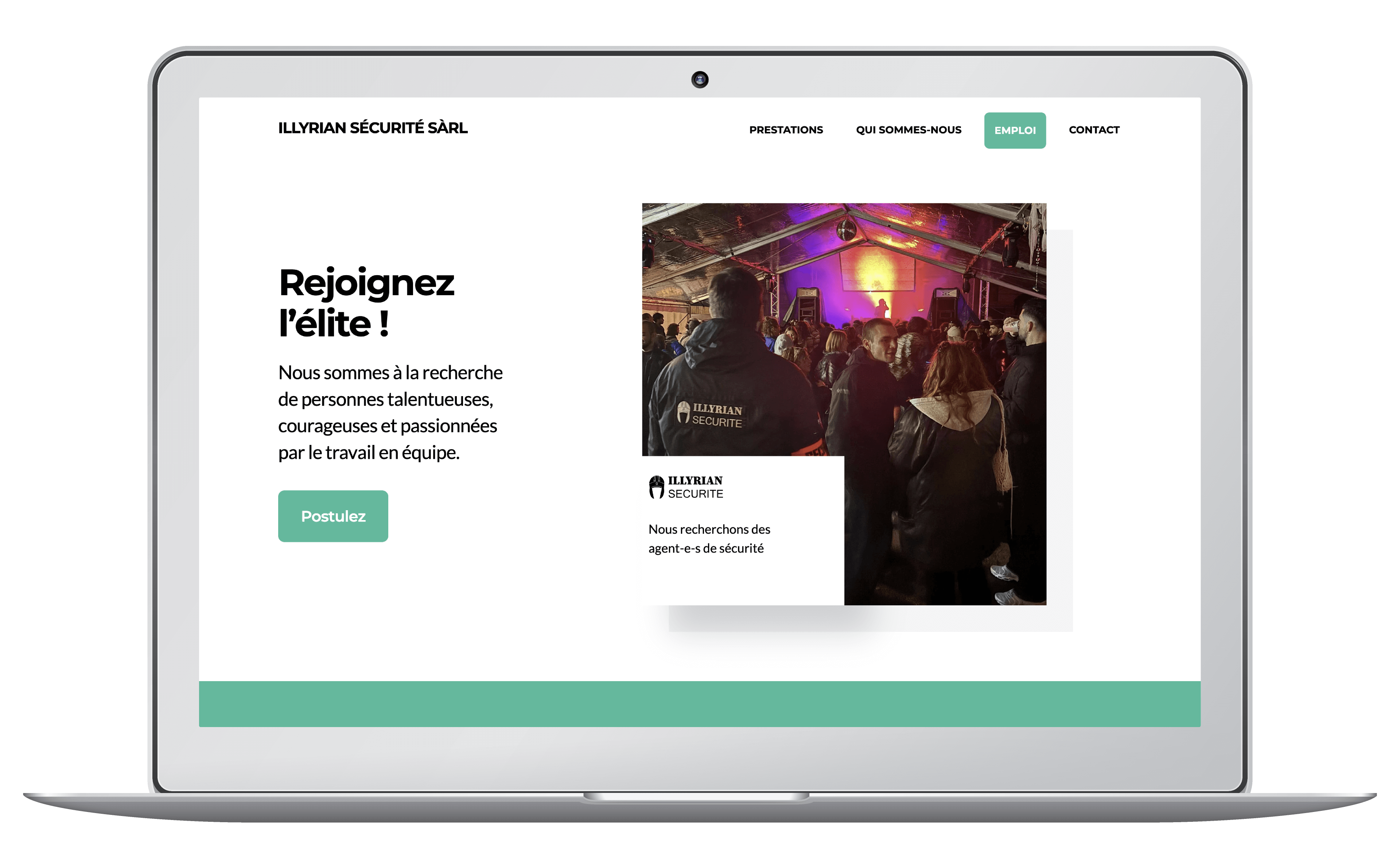 Création du site d'une entreprise de sécurité