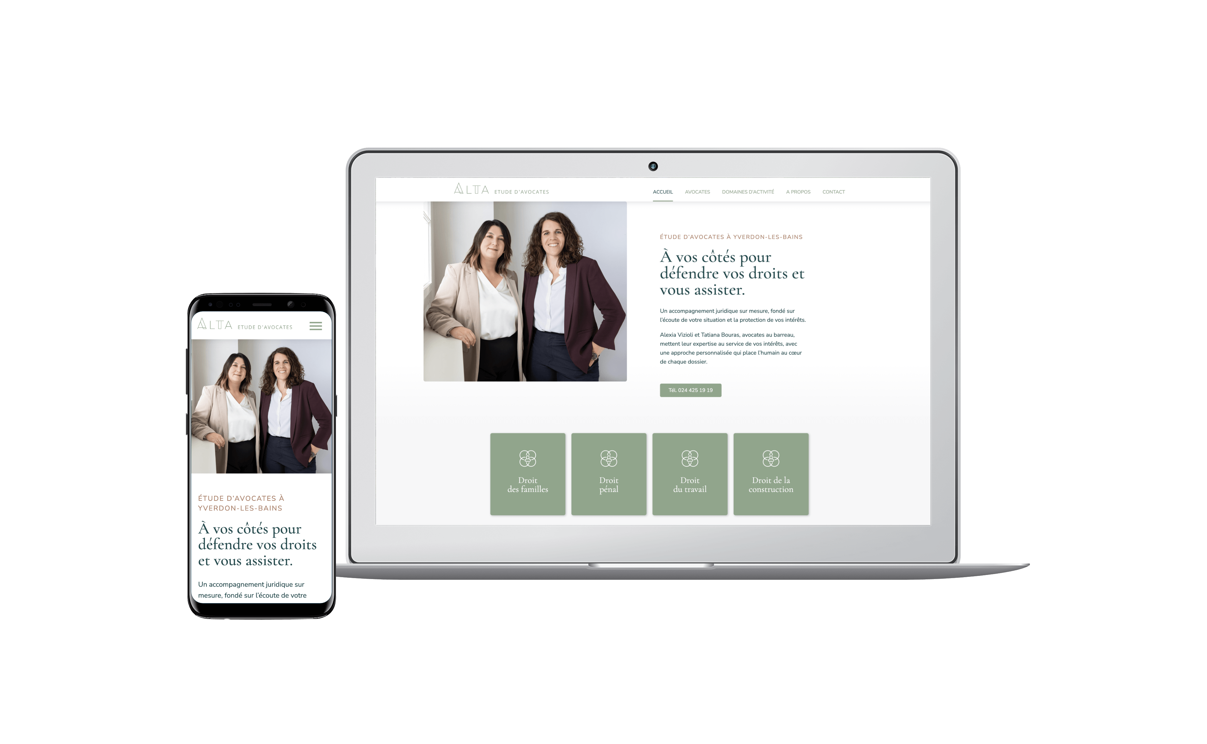 Création du site web de l'étude d'avocates