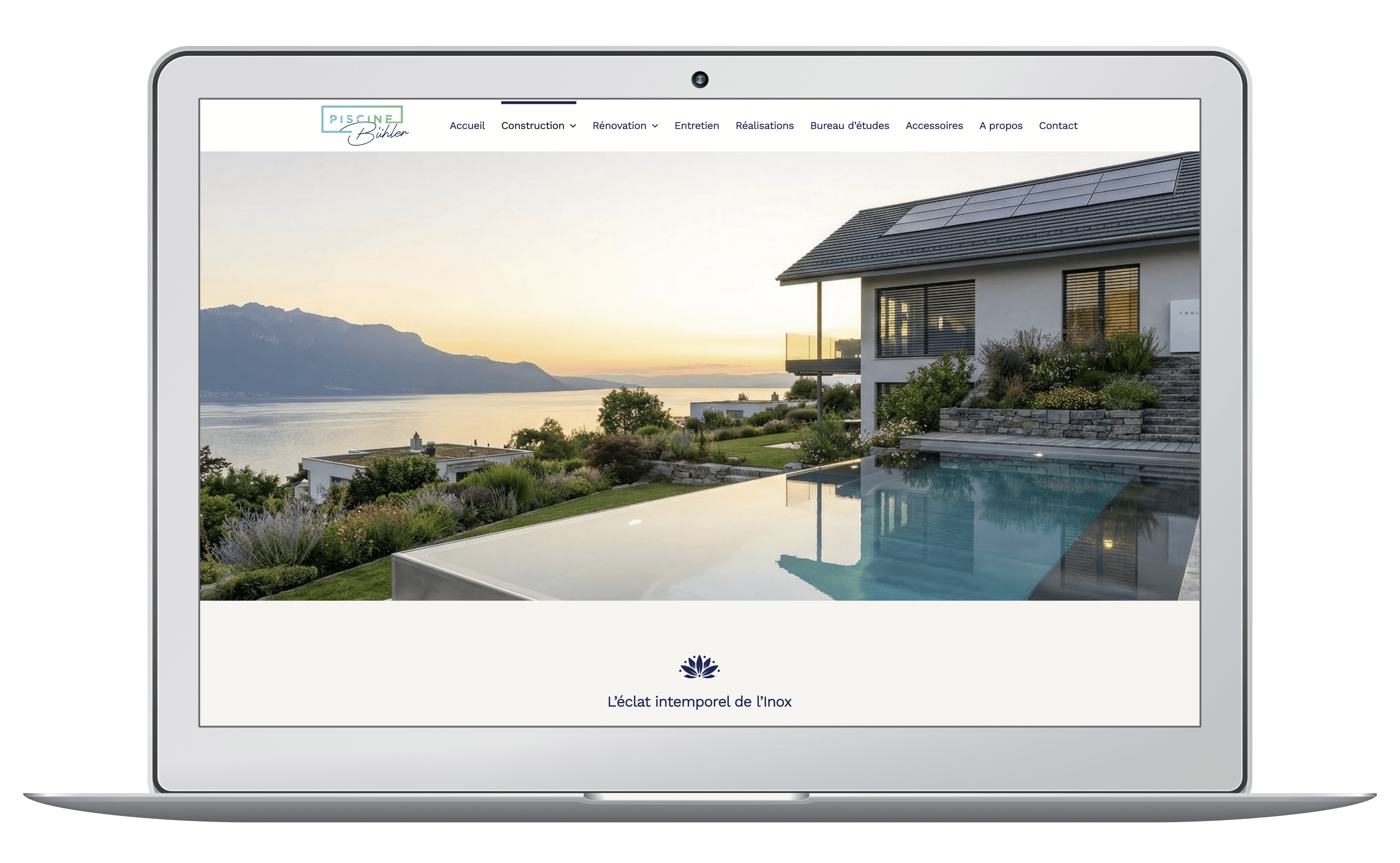 Piscine inox design moderne